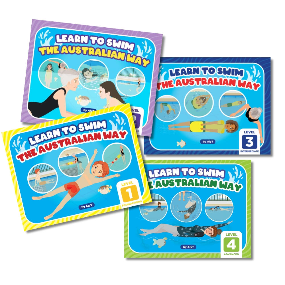 Level 1 to 4 Learn To Swim Books For Kids Backyard swimming pool learn to swim books